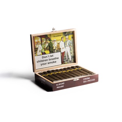 Aladino Maduro Corona Box Pressed Cigar - Box of 20